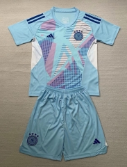 2024-2025 Germany Goalkeeper Laker Blue Soccer Uniform-AY
