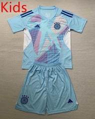 2024-2025 Germany Goalkeeper Laker Blue Kids/Youth Soccer Uniform-AY