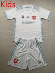2024-2025 Universidad de Chile Away White Kids/Youth Soccer Uniform-AY