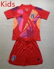 2024-2025 Italy Goalkeeper Red Kids/Youth Soccer Uniform-AY