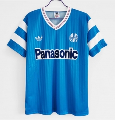 Retro Version 92-93 Olympique de Marseille Away Blue Thailand Sccer Jersey AAA-C1046