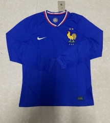 2024-2025 France Home Blue LS Thailand Soccer Jersey AAA-422