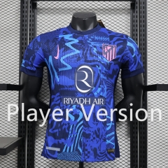 Player Version 2024-2025 Atletico Madrid 2nd Away Blue Thailand Soccer Jersey AAA-888