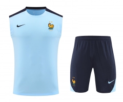 2024-2025 France Light Blue Soccer Vest Uniform-418