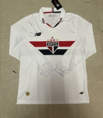 2024-2025 Sao Paulo Futebol Clube Home White LS Thailand Soccer Jersey AAA-422