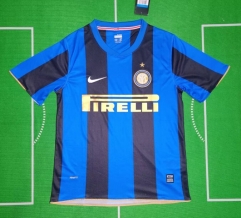 Retro Version 2008 Inter Milan Home Blue&Black Thailand Soccer Jersey AAA-912