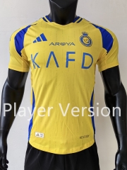 Player Version 2024-2025 Al-Nassr FC Home Yellow Thailand Soccer Jersey AAA-807
