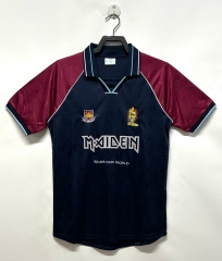 Retro Version 1999 West Ham United Home Royal Blue Thailand Soccer Jersey AAA-811