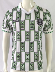 Retro Version 1994 Nigeria Away White&Green Thailand Soccer Jersey AAA-503