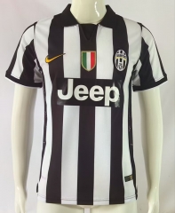 Retro Version 14-15 Juventus FC Home Black&white Thailand Soccer Jersey AAA-503