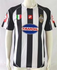 Retro Version 02-03 Juventus FC Home Black&white Thailand Soccer Jersey AAA-503