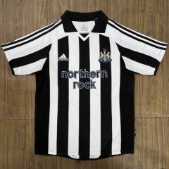 Retro Version 03-05 Newcastle United Home Black&White Thailand Soccer Jersey AAA-6157