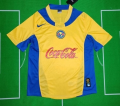 Retro Version 2004 Club America Home Yellow Thailand Soccer Jersey AAA-912