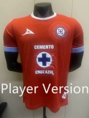 (S-3XL) Player Version 2024-2025 Cruz Azul 2nd Away Orange Thailand Soccer Jersey AAA-5698