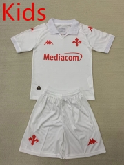 2024-2025 Fiorentina Away White Kid/Youth Soccer Uniform-AY
