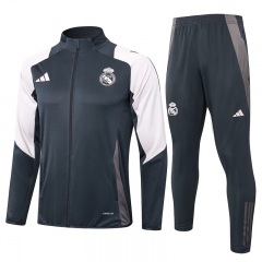 2024-2025 Real Madrid Gray Thailand Soccer Jacket Uniform-815