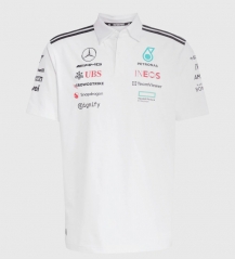 2025 Formula one Mercedes White Formula One Racing Suit(With collar)