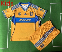 2025-26 Tigres UANL Home Yellow Kids/Youth Soccer Uniform-912