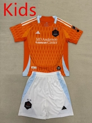 2025-2026 Houston Dynamo Home Orange Kids/Youth Soccer Uniform-AY