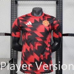 Player Version 2025-2026 Manchester United Black&Red Thailand Soccer Jersey AAA-888