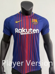 Retro Version 2017-2018 Barcelona Home Blue&Red Thailand Soccer Jersey AAA-0871