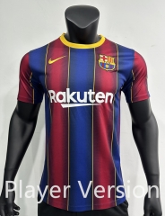 Retro Version 2020-2021 Barcelona Home Blue&Red Thailand Soccer Jersey AAA-0871