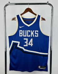 2025 City Version Milwaukee Bucks Blue #34 NBA Jersey-311