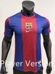 Retro Version 1998-1999 Barcelona Home Blue&Red Thailand Soccer Jersey AAA-0871