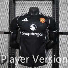 Player Version 2025-2026 Manchester United Black Thailand Soccer Jersey-888