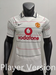 Retro version 2004-2005 Manchester United 2nd Away White Thailand Soccer Jersey-0871