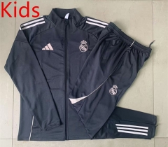 2025-2026 Real Madrid Dark Grey Kids/Youth Soccer Jacket Uniform-815