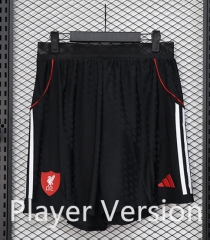 Player Version 2025-2026 Liverpool Home Black Thailand Soccer Shorts-4563