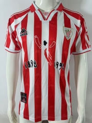 Retro Version 1997-1998 Athletic Bilbao Home Red&White Thailand Soccer Jersey AAA-503