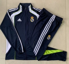 2025-2026 Retro Version Real Madrid Upper Cyan Thailand Soccer Jacket Uniform-815