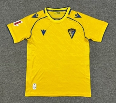 (S-4XL) 2025-2026 Correct Version Cádiz CF Home Yellow Thailand Soccer Jersey AAA-512