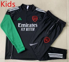 2025-2026 Arsenal Black Kids/Youth Soccer Tracksuit -815