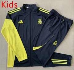 2025-2026 Real Madrid Drak Gray Kids/Youth Soccer Jacket Uniform-815