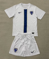 2025-2026 Finland Away White Soccer Uniform-AY