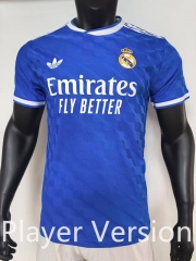 Player Version 2025-2026 correct version Real Madrid Blue Soccer Jersey-9753