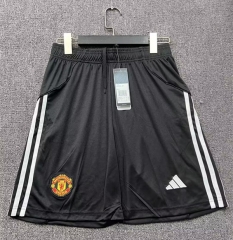 2025-2026 Manchester United Home Black Thailand Soccer Shorts-2886