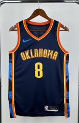 2025 City Version Oklahoma City Thunder Blue #8 NBA Jersey-311