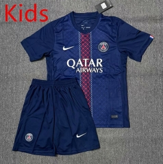 2025-2026 Paris SG Home Blue Kid/Youth Soccer Uniform-4247