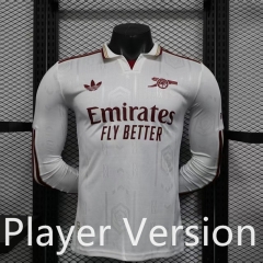 Player Version 2025-2026 Arsenal 2nd Away White Thailand Soccer LS Jersey AAA-888