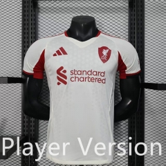 Player Version 2025-2026 Liverpool Away White Thailand Soccer Jersey AAA-888
