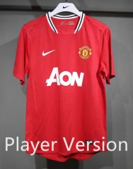 (S-3XL) Retro Player Version 2011-2012 Manchester United Home Red Thailand Soccer Jersey-4563