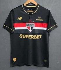 (S-4XL) 2025-2026 Sao Paulo Futebol Clube 2nd Away Black Thailand Soccer Jersey AAA-GB