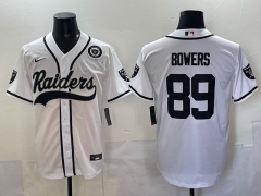 Third Generation Collaborative Version Las Vegas Raiders #89 White NFL Jersey (Logo 7)-0840