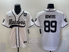 Third Generation Collaborative Version Las Vegas Raiders #89 White NFL Jersey (Logo 5)-0840