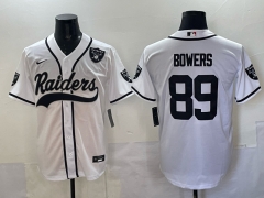 Third Generation Collaborative Version Las Vegas Raiders #89 White NFL Jersey (Logo 4)-0840