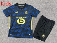 2025-2026 Lille 2nd Away Blue&Black Kid/Youth Soccer Uniform-7809